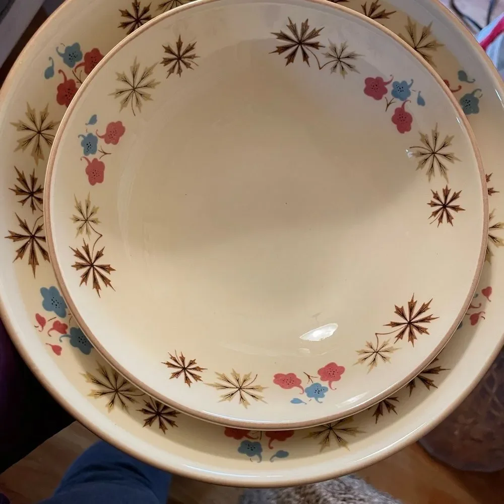 Franciscan Larkspur 1950’s Serving Bowls Set